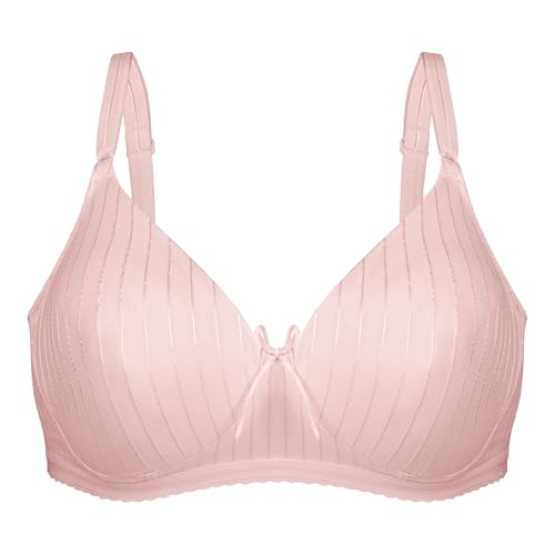 Image of Bestform 5006248 Striped Wireless Cotton Bra with Lightly-Lined Cups