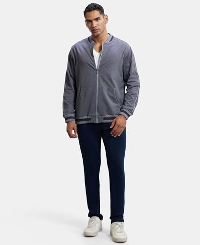Image of Jockey AM92 Men Super Combed Cotton Rich Fleece Jacket With StayWarm Technology
