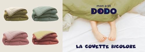 Couette réversible Mon PTIT Dodo vert green 100x140 cm pour chambre bébé - 5