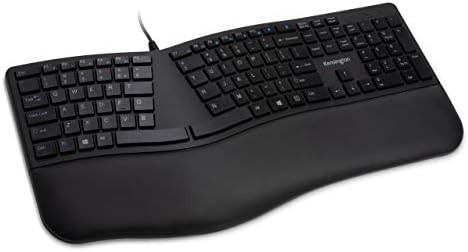 Kensington Pro Fit Ergonomic Wired Keyboard- Black (K75400US)