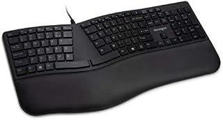Kensington Pro Fit Ergonomic Wired Keyboard- Black (K75400US)