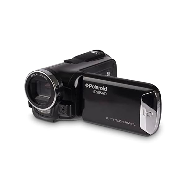 Polaroid 4K Video Camera, Wi-Fi Ultra HD Camcorder with 18x Digital Zoom, 3” IPS Touchscreen Video Recorder with Night Vision, Vlogging Camera with 3.5mm Microphone Jack, Rechargeable, SD Card Slot