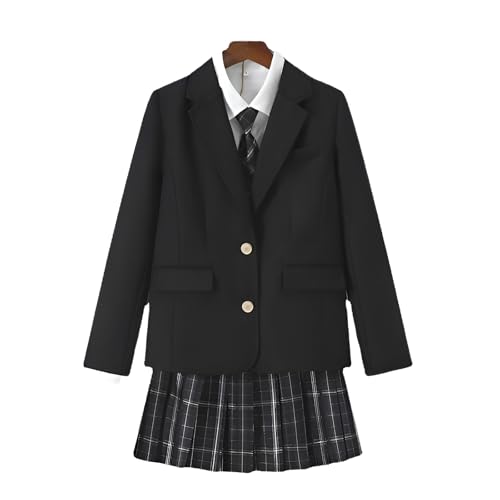 [ahomeone] コスプレ 制服 ブレザー 女子高校生 制服 JK 長袖・ソフト快適生地 入学式/卒業式/学園祭/パーティ/コスプレ 対応 (ブレザーのみとバッジ) 通学 レディース