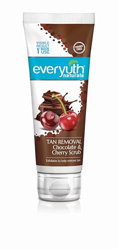 Everyuth Naturals Tan Removal Chocolate & Cherry Scrub|D tan, Detoxify & Cleanse|Paraben Free| Antioxidant Choco & Multi-Vitamin Cherries|For Oily, Dry, Normal, Combination & Sensitive Skin - 50g