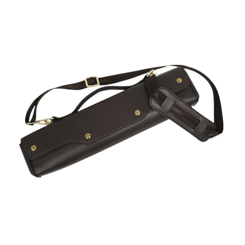 MERIGLARE Bolsa de transporte para flauta, estojo para flauta, couro sintético, leve, resistente, elegante, estojo para armazenamento de instrumento de,