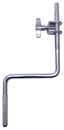 Z Shape Cowbell Arm Boom Holder 3/8" Accesorio para Montaje de Percusión Acero con Recubrimiento Cromado miniatura 1