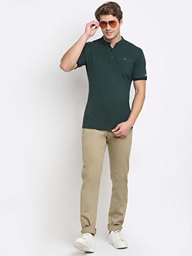 Image of Cantabil Men Brown Cotton Regular Fit Casual Trouser (P-MTRC00043-BROWN)
