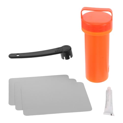 Luxshiny 1Set Paddleboard Repair Kit with PVC Patch Glue Bucket and Valve Wrench Inflatable Patch Kit for Repairs Sups Kayaks Rafts and More