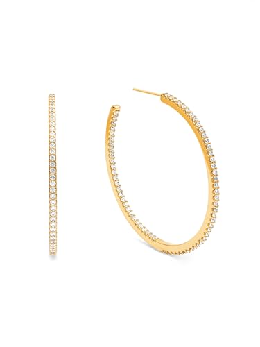 SINGULARU - Pendientes Aro Scarlett L. Latón con Baño en Oro de...