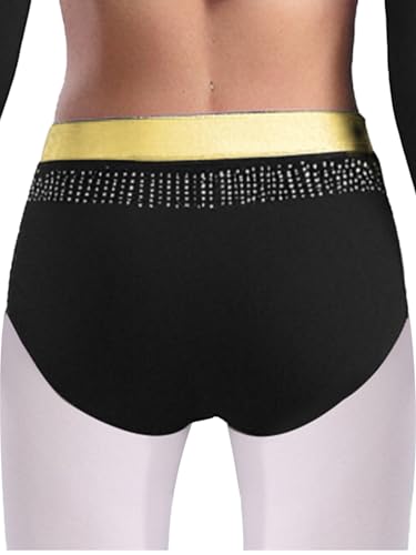 Kids Girls Underwear Sparkle Rhinestones Gymnastics Dance Briefs Panties Performance Dancewear4