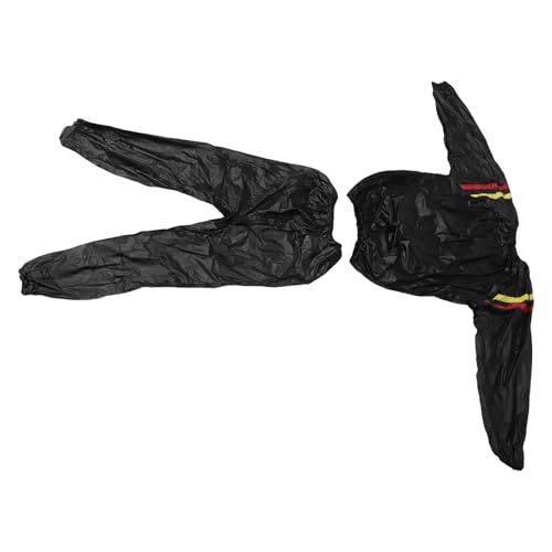 Traje de sauna SHINEOFI negro de PVC con ajuste ceñido unisex de 170-175cm para entrenamiento