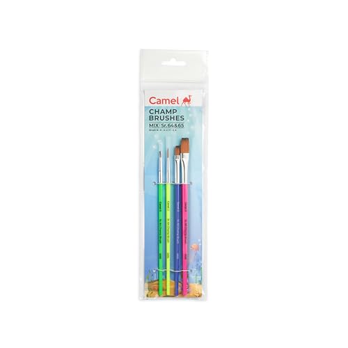 Camel Champ Round and Flat Painting Brush Set of 4
