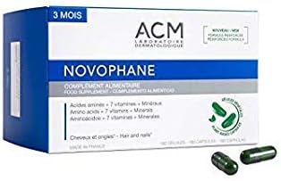 Novophane 180 Caps 3 Month Supply ACM Hair Loss Alopecia Hair and Nails Fragility Regrowth