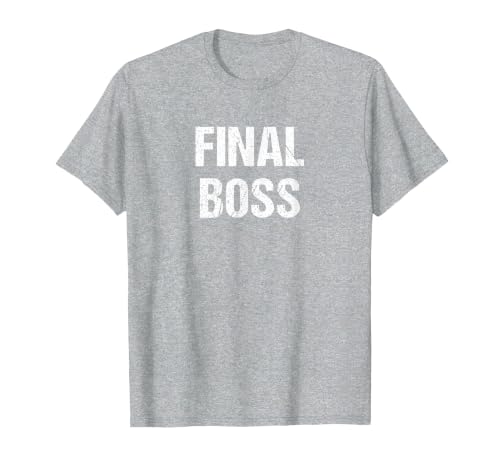 Final Boss T-Shirt, Men, Heather Grey, 5X-Large