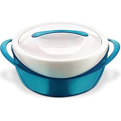 Cazuelas Termicas Pinnacle - Cazuela grande para sopa y ensalada, cuenco aislado con tapa (3,6 qt, verde azulado)