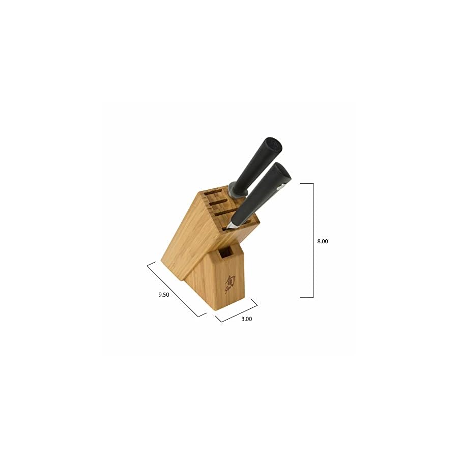 Shun Sora 3 Piece Build-A-Block Set, Includes 8" Chef's Knife, Honing Steel & Knife Block, Handcrafted Japanese Knife Set, VG10 Steel Edges and 420J Stainless Steel Blades, Balanced Handles