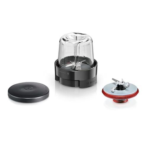 Bosch Zerkleinerer Set MUZS68CG, Zubehör passend für Küchenmaschine Serie 6, Serie 8, OptiMUM, Zerkleinern von Eiswürfeln, Kaffeebohnen, Hacken, Mahlen