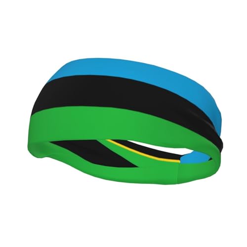 Fasce per capelli con bandiera di Zanzibar per donne e uomini, fascia traspirante per atletica, per basket, corsa, palestra