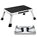 Produktbild Comzantor Klapphocker, Tritthocker Klappbar, Hocker Klappbar, Klapptritt, Falthocker, Trittstufe Klappbar, Fußbank Klappbar, Fußhocker Klappbar, Tritthocker Erwachsene, Step Stool, für Küche und Büro