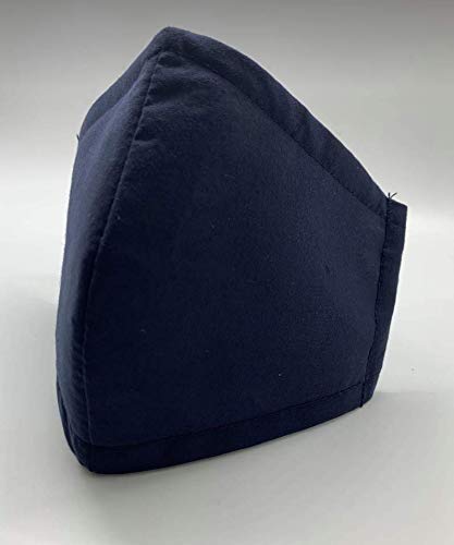 Reusable Face Mask with Filter Pocket, Adjustable Nose Wire and Ear Straps