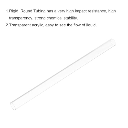 QUARKZMAN PVC Transparent Rohr, Innendurchmesser 17m Durchmesser 20mm LÄNGE 305mm Acryl Kunststoffrohr für Lampenbau, Stehlampen, Möbel
