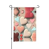 Motivo amore Bandiera esterna su entrambi i lati adatta per decorare giardini o cassette postali