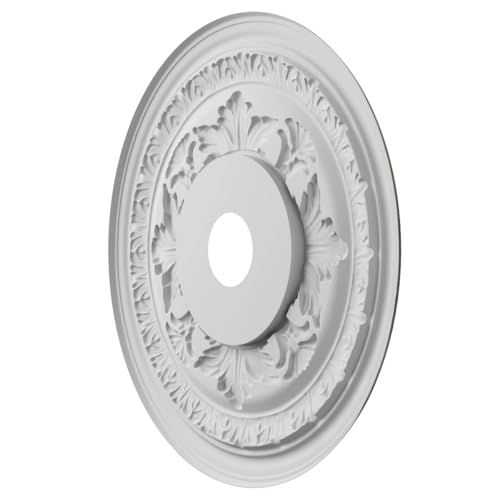Image of 22 inchOD x 3 1 /2 inchID x 1 inchP Baltimore Thermoformed PVC Ceiling Medallion (Fits Canopies up to 7 3 /4 inch), Metallic Black Night