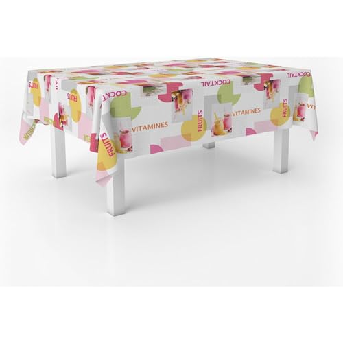 ECOMMERC3 Nappe en Toile cirée rectangulaire Taille 100x140 cm - Style, durabilité et Facile d'entretien pour Votre Table - Nappe en Toile cirée Anti-Taches...