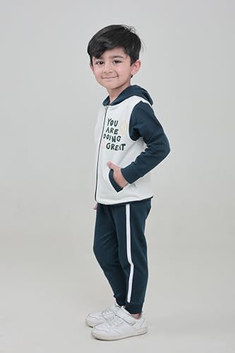 Image of POLKA TOTS 100% Cotton Co-Ord Joggers for Kids | Trendy Sweatshirt & Joggers Set | All Season Wear for Kids, Toddler & Newborn | Soft & Breathable Dress for Boys & Girls | from 6 Months to 8 Years
