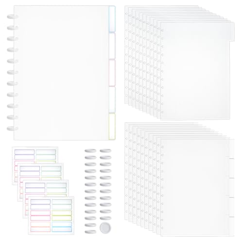 Intercalaires pour cahier d'école et de révision avec disques de reliure 20x22cm