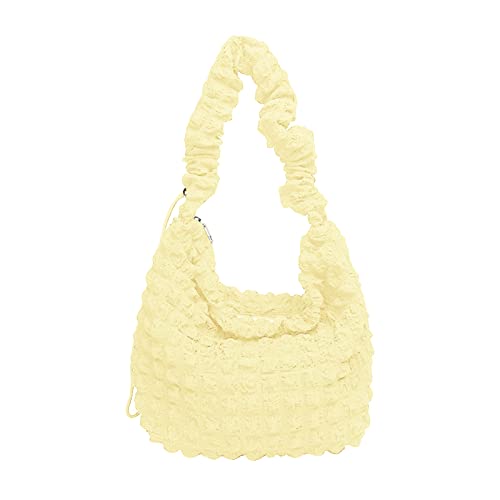 Sac à bandoulière décontracté au design plissé et volume généreux femme