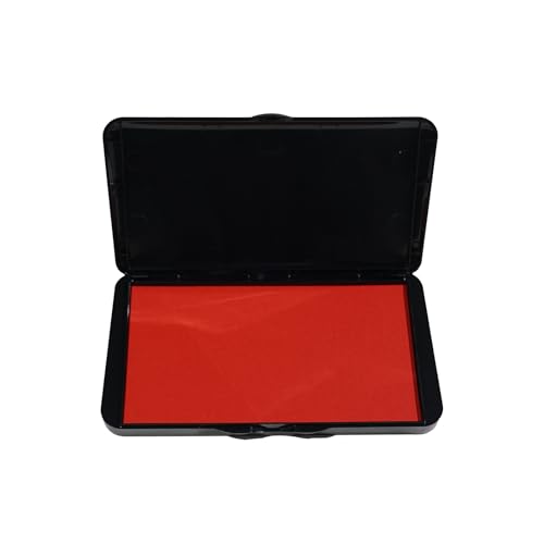 Large Ink Pad for Stamps 6.143.38 Stamp Pad Ink Pad for Office Notarization and Rubber Stamps (Red