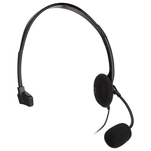 HUSHUI Auriculares de Teléfono con Cancelación de Ruido de 3,5 Mm Cómodos Oídos únicos para Centros de Llamadas de PC Auriculares de Servicio Al Cliente Duraderos Negros