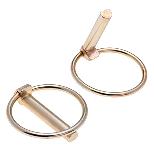 6x41mm Goupille d'arrêt (lot de 2), goupille de retenue, goupille de sécurité de type O, goupille à clip avec anneau, goupille d'essieu DIN11023 pour tracteur, remorque, camion, tondeuse, pelle