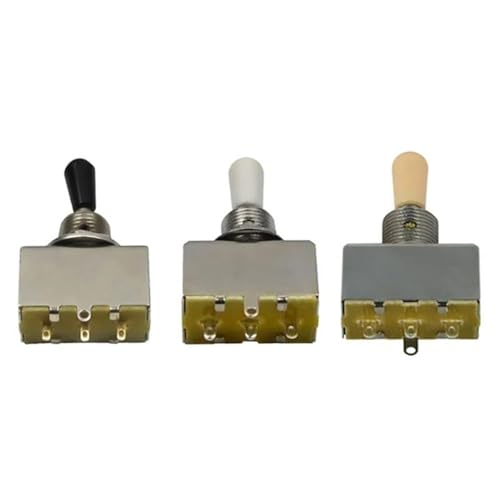 エレキギター 3Way トグルスイッチ エレキギターピックアップセレクタースイッチ 3 ポジションピックアップトグルスイッチ ノブキャップ付き ギター アクセサリーセット