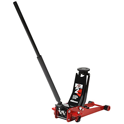Aff 2 Ton Professional Heavy Duty Steel, Low Profile, Quick Lift Turner Service Floor Jack, 200T, Red #TOP5