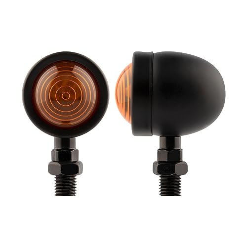 Clignotant de moto ambre compact format ogive 12V pour un éclairage latéral puissant