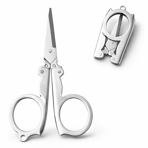 Small Folding Cutting Scissor for Travelling/Pocket Scissor|Mini folding pocket scissors/Student Scissor/Used For Craft Work General Cutting Beauty Personal Care All Purpose(Pack of 1)