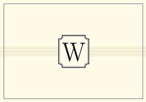 Monogram Note Cards: W (Stationery, Boxed Cards) image 3