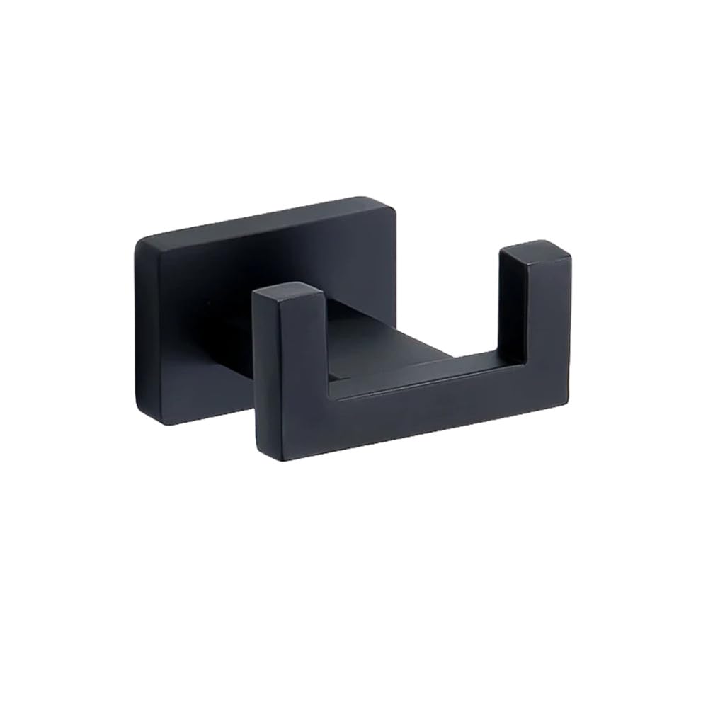 Accesorios de baño negros con soporte para toallas y portarrollos de acero inoxidable