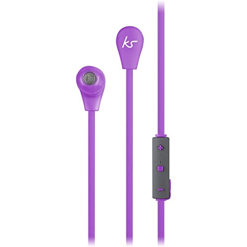 Image of KitSound Bounce Bluetooth Wireless In-Ear Headphone with Call-Handling Function and Microphone, Purple