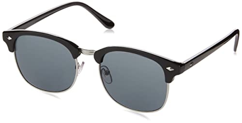 Unisex-Half-Frame-Sunglasses-Black-One-Size