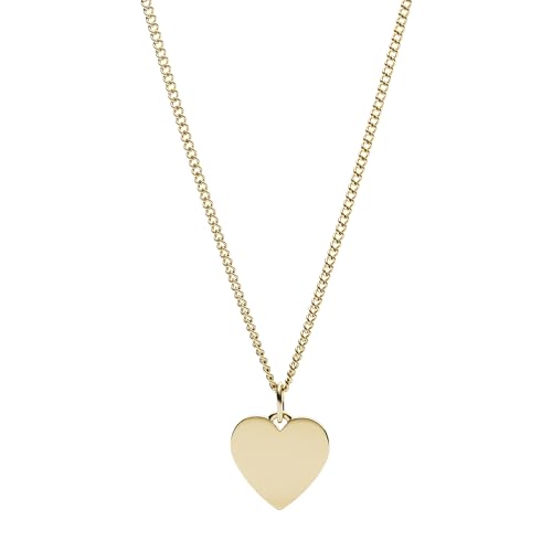 Fossil Damen Halskette Heart Gold-Tone Stainless Steel JF03080710