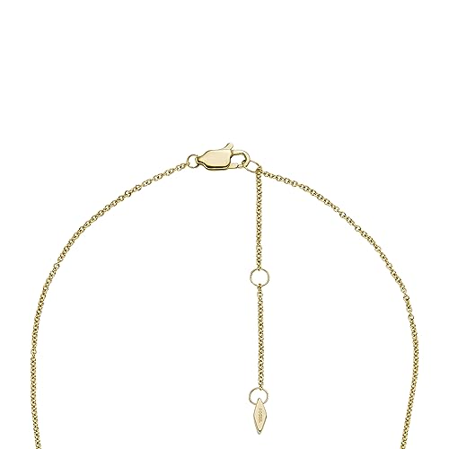 Image of Fossil Women's Gold-Tone Stainless Steel Pendant Chain Necklace for Women