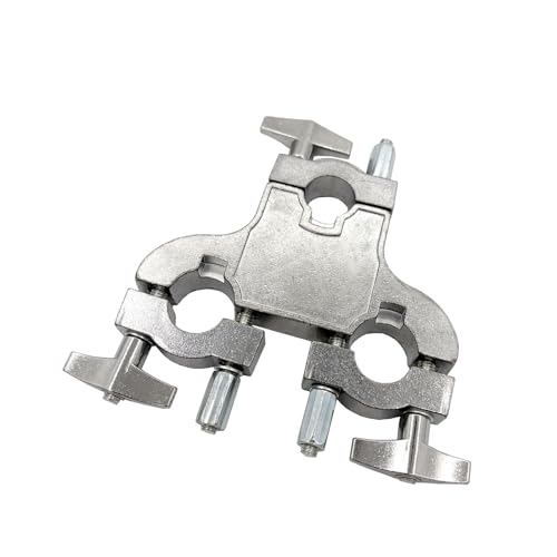 Abrazadera multiusos para batería Jiayouy, abrazadera metálica de expansión de 3 vías para soporte de platillos y accesorios miniatura 3