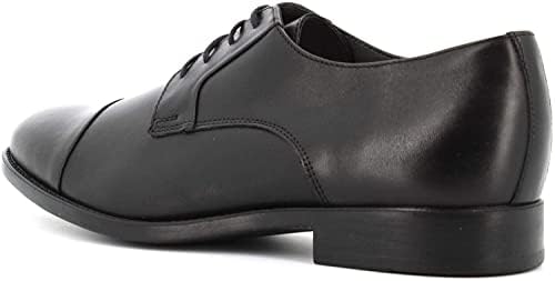 Scarpe Stringate Uomo Valleverde 47855 In Pelle Nera – Modello Casual Con Tacco A Zeppa 4 Cm