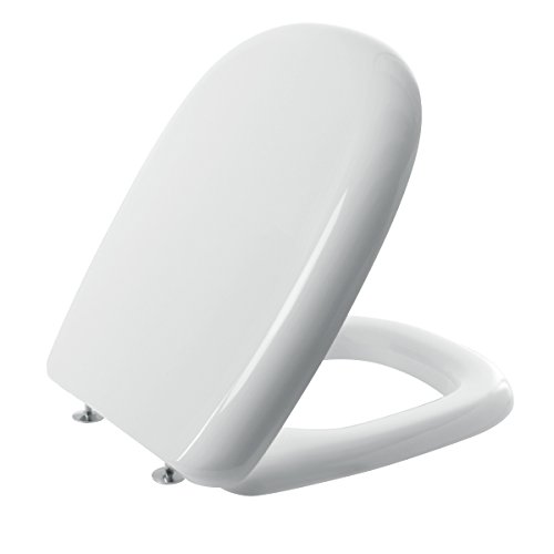 Saniplast abattant Compatible avec WC Standard, en résine thermodurcissable, Blanc, 44 x 35,4 x 5 cm
