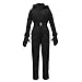 Creat Col Boy Women S-5XL Ski Suits One Piece Jumpsuits Overalls Winter Outdoor Snow Suits Waterproof Snowboard Jacket (#2Black, L)