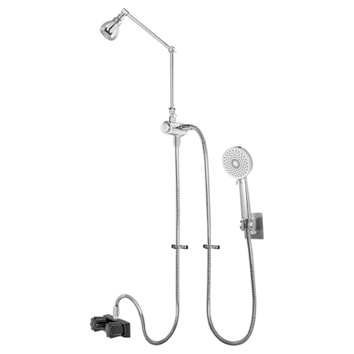 ARNONJABBOK Juego de ducha para caravana, cabezal de ducha de 3 modos, extensión de brazo de ducha de 16 pulgadas, cabezal de ducha RV con manguera, cabezal de ducha que ahorra agua para caravanas,