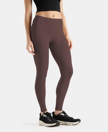 Image of Jockey AW87 Women Super Combed Cotton Elastane Stretch Leggings with Ultrasoft Waistband